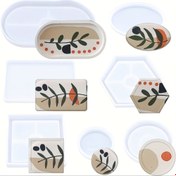 Resim 7 adet Tepsili Silikon Kalıp Seti, Alçı Tepsili Kalıplar, Reçine Döküm Silikon Reçine Kalıplar, Bardak Reçine Çay Tepsisi Yapımı, Oval, Yuvarlak, Dikdörtgen, Kare, Altıgen, Silikon Kalıp Tepsisi, DIY Epoksi Reçine, Alçı, Beton Çimento El Sanatları için Uygun, Ev Dekorasyonu, El Yapımı Hediyeler için Kullanılır 