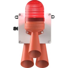 Resim Mesan LED Multifonksiyon 3x 43 Ses Siren MS 5806 Kırmızı 110-220VAC 