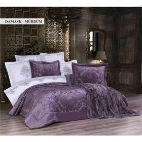 Resim Ecosse 10 Parça Çeyiz Seti - Damask Mürdüm Mürdüm 