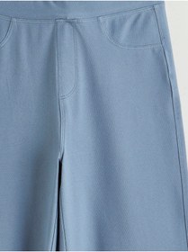 Resim LC Waikiki Vizyon Yeni Sezon Denim Görünümlü Geniş Paça Kız Çocuk Eşofman Altı 
