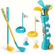 Resim Golf Kulübü Seti, 1 Golf Arabası, 3 Golf Kulübü, 4 Golf Topu, 2 Antrenman Deliği ile Golf Oyuncak, İç ve Dış Mekan Spor Oyuncakları, 3 Yaş ve Üzeri 