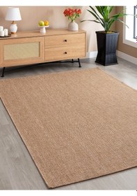 Resim Saraz Halı Srz-0604 Jüt Tabanlı Hasır Dokuma Örme Bohem Antialerjik Halı Kilim Hasır Renk 