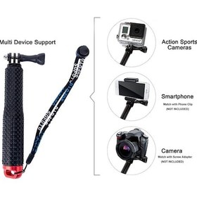 Resim Eken H9r Suya Dayanıklı Teleskopik Kaliteli Monopod Selfi Çubuk 