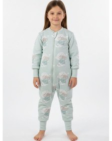 Resim Cantoy Kız Çocuk Elyaf Dolgulu Premium Kalite 2 Tog Desenli Uyku Tulumu Mint 