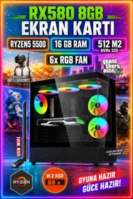 Resim Dmc N345 Windows 11 / RYZEN 5 5500/ 16GB RAM/ 512GB SSD/ 8GB RX580 EKRAN KARTI,Oyuncu Bilgisayarı 