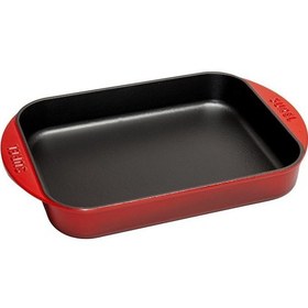 Resim Sürel 23x31 Döküm Derin Tepsi Kırmızı 