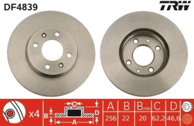 Resim Ön Fren Aynası Havalı Accent 11/05i10 01/08rıo 05 256x22x4dlxhavalı 517121g000 