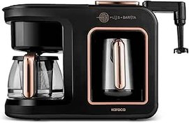 Resim Karaca Hatır Plus Barista Steel 6 in 1 Konuşan Közde Türk Kahve Makinesi Black Copper 