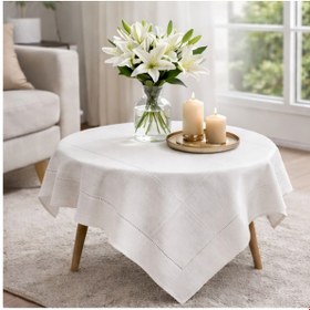 Resim Mrmemo Işlemelik Fiskos Örtüsü Sade Düz 