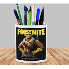 Resim Fortnite Preto Branco Kaktüs Sukulent Saksı Kalemlik 