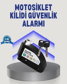 Resim Disk Fren Kilidi Alarmlı Anti Hırsızlık Motosiklet Scooter Bisiklet 