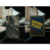 Resim Atatürk Ve Sarı Lacivert Armanın Peşinde - İkili Oto Kokusu - Dekoratif Araç Kokusu Ve Aksesuarı 
