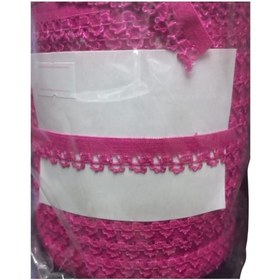 Resim Çamaşır Lastiği Dantelli 1 cm 1 Metre Fuşya 