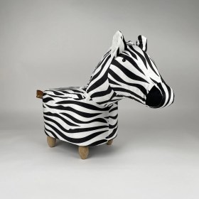 Resim Zooturak Zebra Zou Hayvanlı puf çocuk koltuğu 