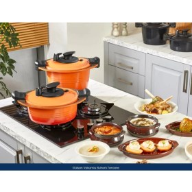 Resim Gülsan Vakumlu Buharlı Basık Pişirici Tencere 