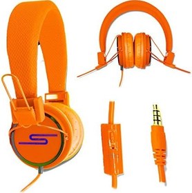 Resim Casque Audio Stéréo Turuncu Ekstra Bas Clear Sound, Micro+Uzaktan Kumanda ile Wiko WIM Lite için 