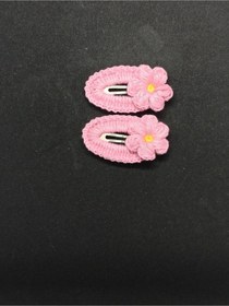 Resim Amigurumi Örgü Çıtçıt Toka Pembe Tek Ebat Çok Renkli 