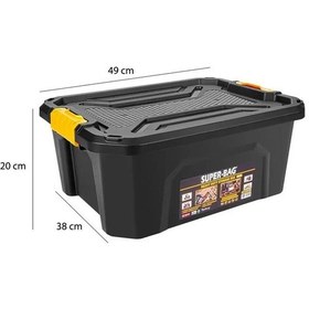 Resim Super Kilitli Saklama Kutusu 20 Litre Bagaj Düzenleyici-1033 Çok Renkli 