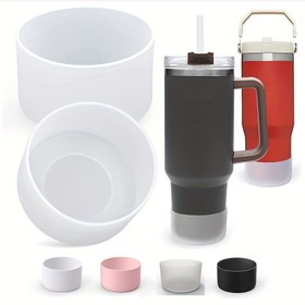 Resim 40oz Yalıtımlı Silikon Su Şişesi Kılıfı - Kaymaz, Isıya Dayanıklı & Dayanıklı, Yürüyüş, Kamp & Fitness için 
