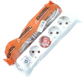 Resim Skygo Asel 4'Lü Topraklı Grup Priz 3mt Ast 403 