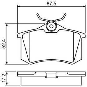 Resim MGA Skoda Superb 2002-2008 Tırnaklı Tip Arka Fren Balatası Takım 
