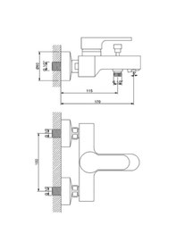 Resim Newarc Master Banyo Bataryası - 187511 Gri Tek Ebat Beden KROM 