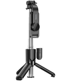Resim Hoco K17 Bluetooth Uzaktan Kontrol Selfie Çubuğu Tripod ve Stand Siyah 