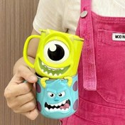 Resim Disney Canavarlar Üniversitesi Mike Wazowski Sızdırmaz Seyahat Bardağı Kapaklı - Canlı Karikatür Tasarımı, Dayanıklı Plastik, Ergonomik Sap - Çiftler için Hediye, Doğum Günleri, Noel, Tatiller, Çiftler İçin Kupa | Eğlenceli Hediye | Sızıntı Önleyici Kapak 