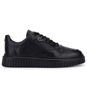 Resim Tamer Tanca Erkek Siyah Deri Sneakers & Spor Ayakkabı 