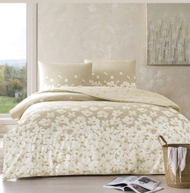 Resim Taç Nevresim Takımı April Bej Çift Kişilik 