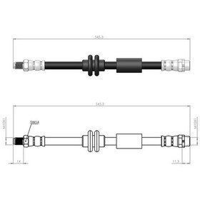 Resim FREN HORTUMU ÖN BMW X3 E83 04 - 11 34303411443 