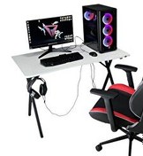 Resim Hey Modüler Mobilya Heygaming 120 CM Beyaz Siyah Profesyonel Oyuncu Masası 