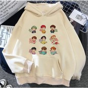 Resim GALASHOP Stray Kids Kapşonlu Beyaz Hoodie Mod436 