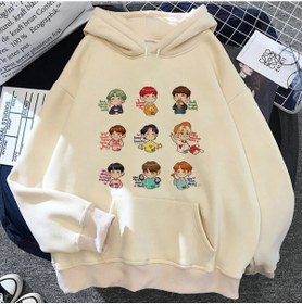 Resim GALASHOP Stray Kids Kapşonlu Beyaz Hoodie Mod436 