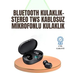 Resim Techno Stock Kablosuz Kulak Içi Bluetooth Kulaklık Stereo Dokunmatik Kontrollü Kulaklık 