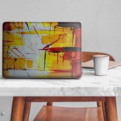 Resim Kızıl Soyut Yağlı Boya Notebook Sticker, Laptop sticker,, Hp Sticker, Asus Sticker, 15.6 inç Sticker 