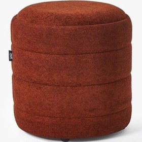 Resim Lüks Cnc Çizgili Yuvarlak Puf Makyaj Masası Pufu Dekoratif Ayak Uzatma Kiremit Model Kiremit 