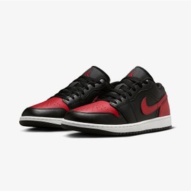 Resim Nike Air Jordan 1 Low Erkek Basketbol Ayakkabısı-553558-067-tanemsport Siyah - Kırmızı 