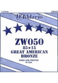 Resim D'addario Zw050 Tek Akustik Gitar Teli 50 