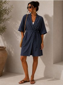Resim SİEMPRE CO Füme Müslin Kısa Kimono -Yazlık Hafif Kimono 