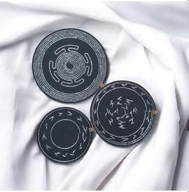 Resim 3 Lü Siyah Hasır Dekoratif Bohem Tabak Duvar Tabağı Moda Salon Duvar Dekor Handmade Siyah 