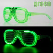 Resim shopwave Yeşil LED Işıklı Parti Gözlüğü – Neon Glow Şerit Gözlük 3 Modlu (5047) 