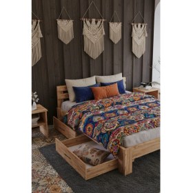 Resim Renazzo Mobilya Letto 2 Çekmeceli Modern Karyola - 1. Sınıf Mdf Fonksiyonel Çekmeceli Depolama Alanlı Karyola 