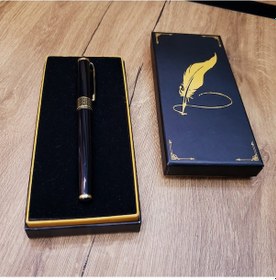 Resim Siyah Desenli Metal Kalem 