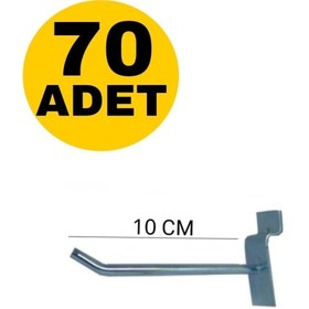 Resim ZIKZAK Raf Kanallı Panel / Pano Askı Kancası 10 Cm 70 Adet 