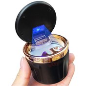 Resim Siyah-altın Renkli Araç İçi Küllük Kapaklı Ve Işıklı 