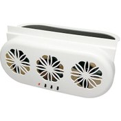 Resim Monyee Araç Pencere Soğutucu F-817: Güneş Enerjili & Usb, Üçlü Fanlı Hava Döngüsü, Isı Ve Koku Giderici, Bağımsız Anahtar, Beyaz 