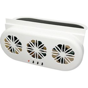 Resim Monyee Araç Pencere Soğutucu F-817: Güneş Enerjili & Usb, Üçlü Fanlı Hava Döngüsü, Isı Ve Koku Giderici, Bağımsız Anahtar, Beyaz 