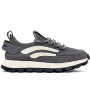 Resim Derimod Zero Men's Grey Laced Thick Soled Fabric Sneakers Derimod