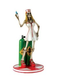 Resim Veronese Kuru Kafa Sexy Iskelet Hemşire Iğneci Figür 